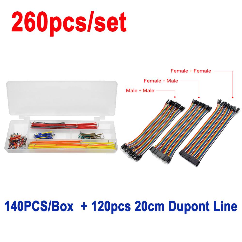 260/470/680/960PCS Solderless Breadboard Jumper Wires U Shape+20CM Dupont Line Breadboard Jumper Cable Wire Kit for DIY Arduino