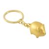 Custom 3D Metal Piglet Zodiac Keychain Pendant with Laser Engraved Logo