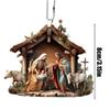 Nativity Scene Ornaments the Birth of Jesus Decor Nativity Scene Christmas Tree Decoration Acrylic Nativity Scene Pendant