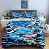 Blue, dynamic, abstract. Bedding Duvet cover sets Duvet covers Pillowcases gifts (1 * Duvet Cover 2 * Pillowcases, without duvet insert)