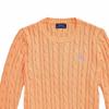Sweter Polo Ralph Lauren Ss25 Jednolity kolor Okrągły dekolt Długi rękaw Dzianina Sweter dziecięcy Pomarańczowy 313901316-015