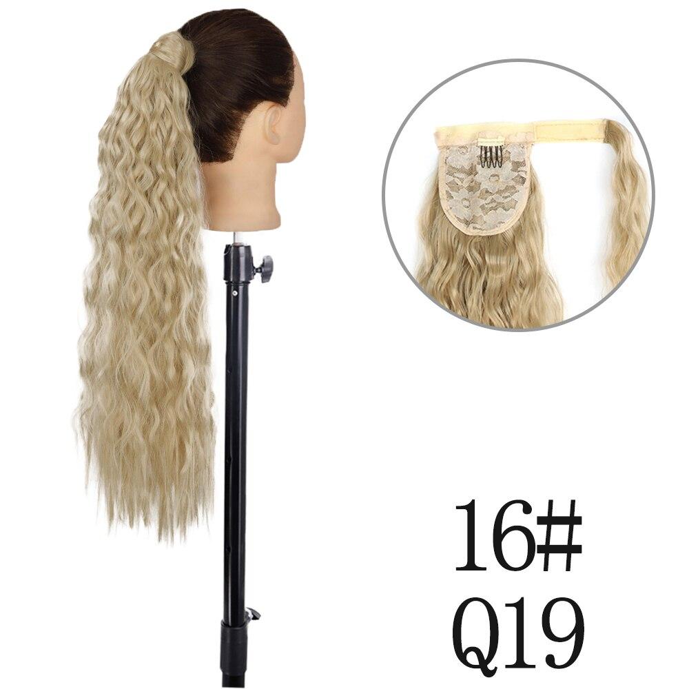 MISSQUEEN 22 34 tommer bølget hestehale hårforlengelse Syntetisk hestehale forlengelse hår for kvinner hestehale hår hårpynt