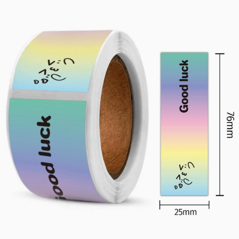 A Roll Thank You Stickers Kraft Paper Adhesive Labels Gift Wrapping Sealing Stickers DIY Craft Decorative Tags Home Holiday Gift
