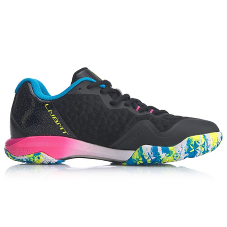 Li Ning Raid Fabric Cushioning Support Low top Badminton Shoes Women's Standard Black AYZQ006-2