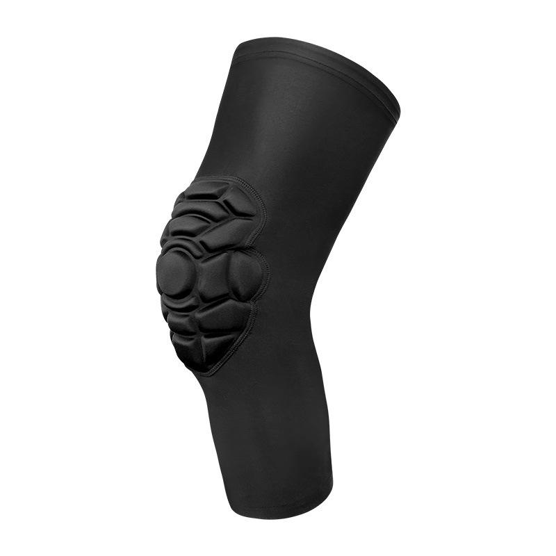 Custom EVA Thick Knee Pads Basketball Knee Pads Breathable Lightweight Polyester Hexagon Protective Gear with Elastic Support S
