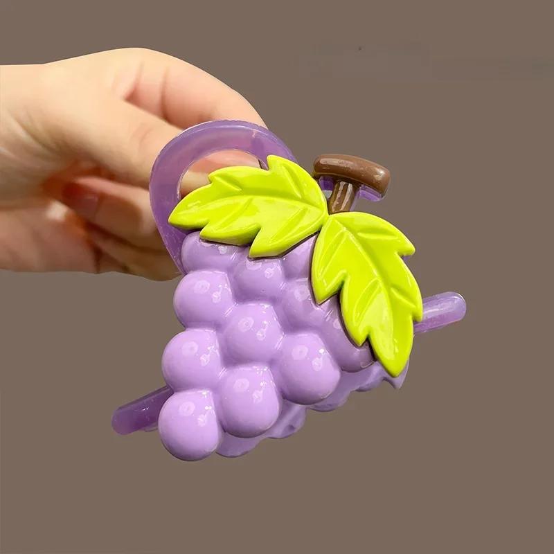 Neue mittlere Früchte Haarklammern Clip für Frauen Mädchen PC Zitrone Erdbeere Kreuz Fang Krabbenklemme Kopfschmuck Zubehör Sommer Herbst