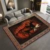 Fashion Ethnic Frame Carpet Horse Home Decor Rectangle Room Rug Black Green Orange Living Room Bedroom Bedside Floor Table Mat