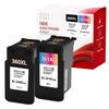 Compatible BC-360XL + BC-361XL Ink Cartridges for Canon Printers (2-pack): Black + 3-color High-capacity Compatible Ink Cartridges with Ink Level