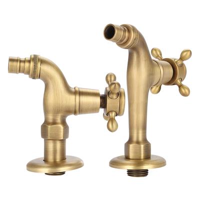 Vintage Solid Brass Single Handle Faucet for Washing Machine Wall Mounted Water Tap