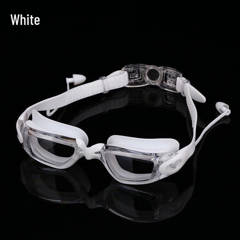 High-Definition Electroplated Silicone Adult Racing Goggles - Professional Anti-Fog Waterproof Swim Goggles