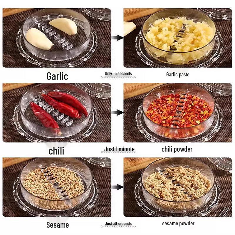 Lis na česnek a kráječ: Ruční mlýnek na zázvor a česnek, kuchyňský gadget a výrobník pasty.