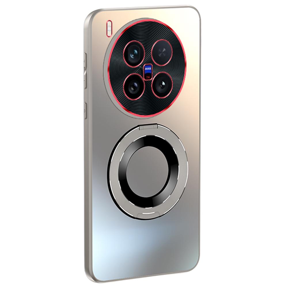 Pro pouzdro na telefon vivo X200 Ultra 5G s kroužkovým stojánkem, dvoubarevný objektiv, matný kryt s AG povrchem na dotek