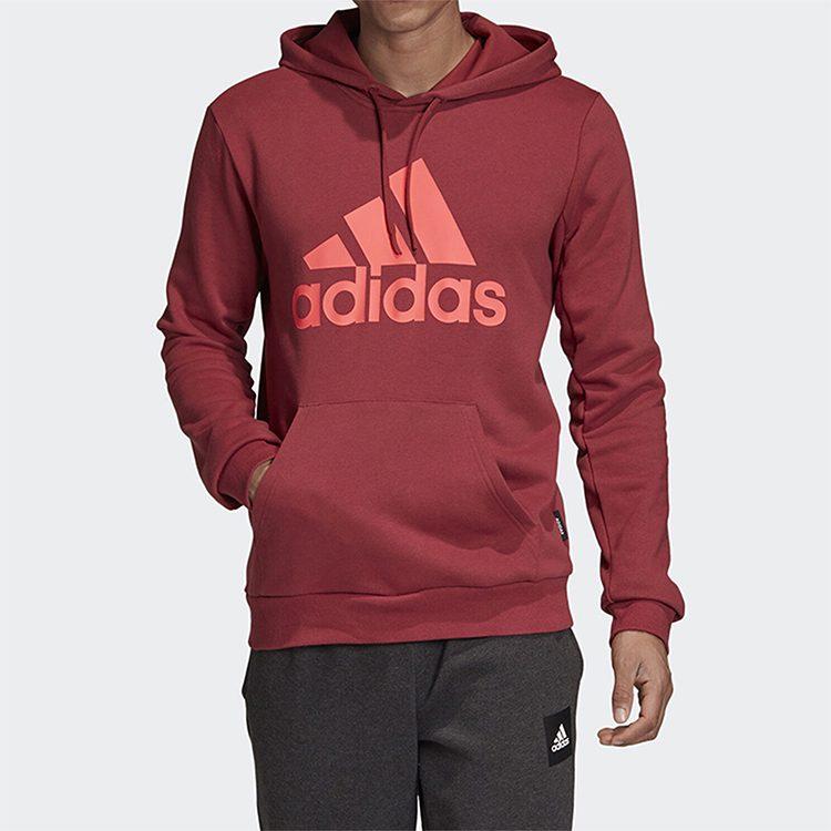 adidas Sweatshirts Men's Red Hooded Moderate Regular FT8414