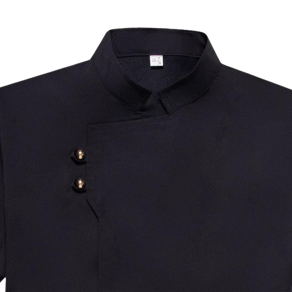 Short Sleeve Chef Coat, Breathable Dirt Resistant Sweat Absorbing Soft Washable Uniforms for