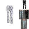 Women Fashion Lacing Skulls Printed Elastic Wide Leg Pants Plus Size 5xl Casual Trousers