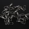 MUQZI Sports Accessory 10Pcs Stainless Steel Fishing Connector Bearing Rolling Swivel with Snap Pins