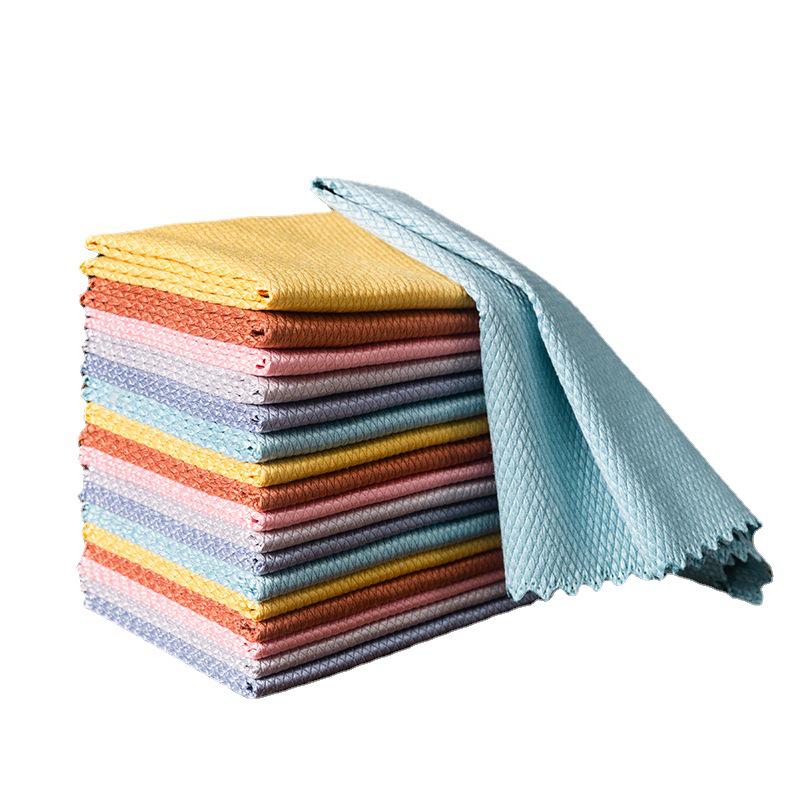 Thickened Non-marking Fish Scale Kitchen Dish & Glass Cloth
