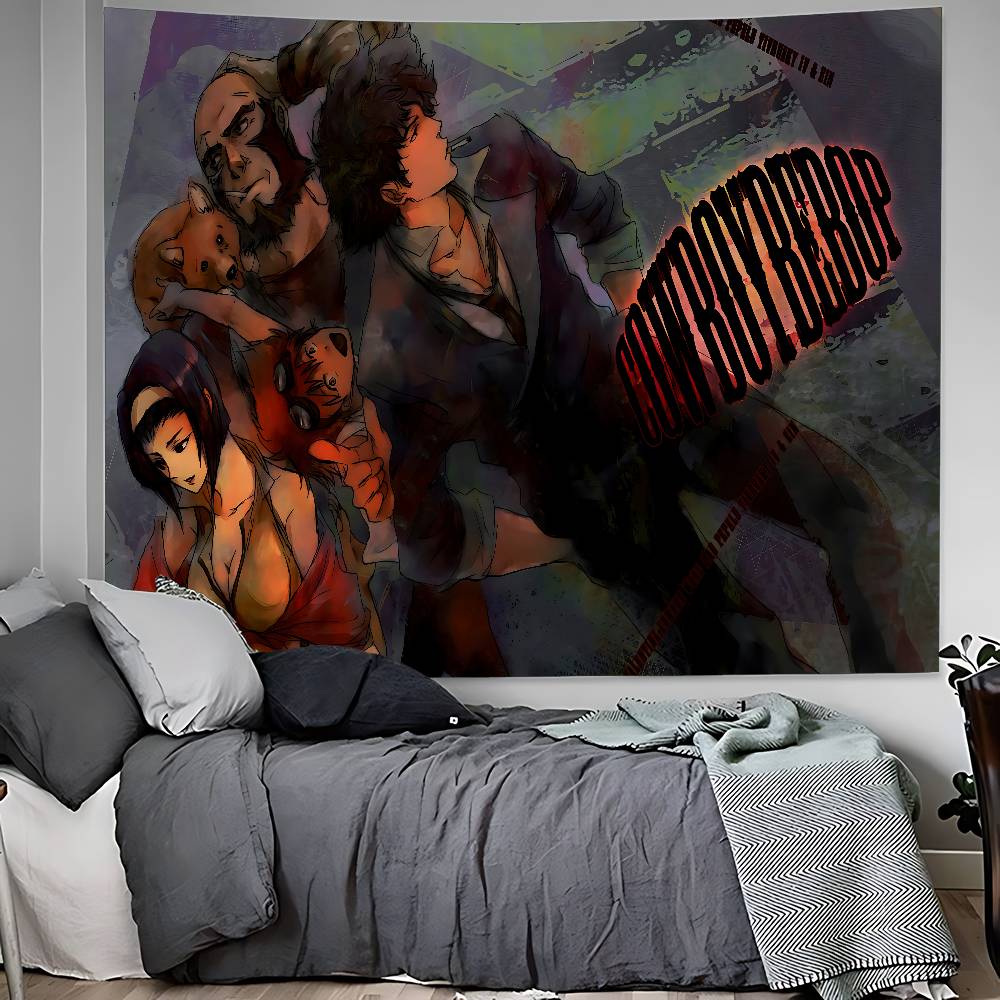Cowboy Bebop Anime Hanging Bohemian Tapestry Hanging Tarot Hippie Wall Rugs Dorm Home Decor
