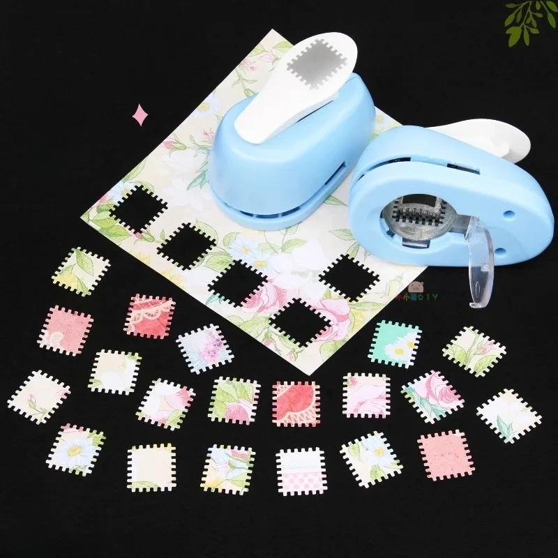 New Stamp Border DIY Punch Stamp Shape Craft Punch Embossing Machine Round Hole Punch Toothed Puncher Embosser Color Random