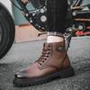 Genuine Leather Men's Boots High Top Style Autumn and Winter Classic Black Brown Outdoor Quality Adult Thick Soled Shoes New