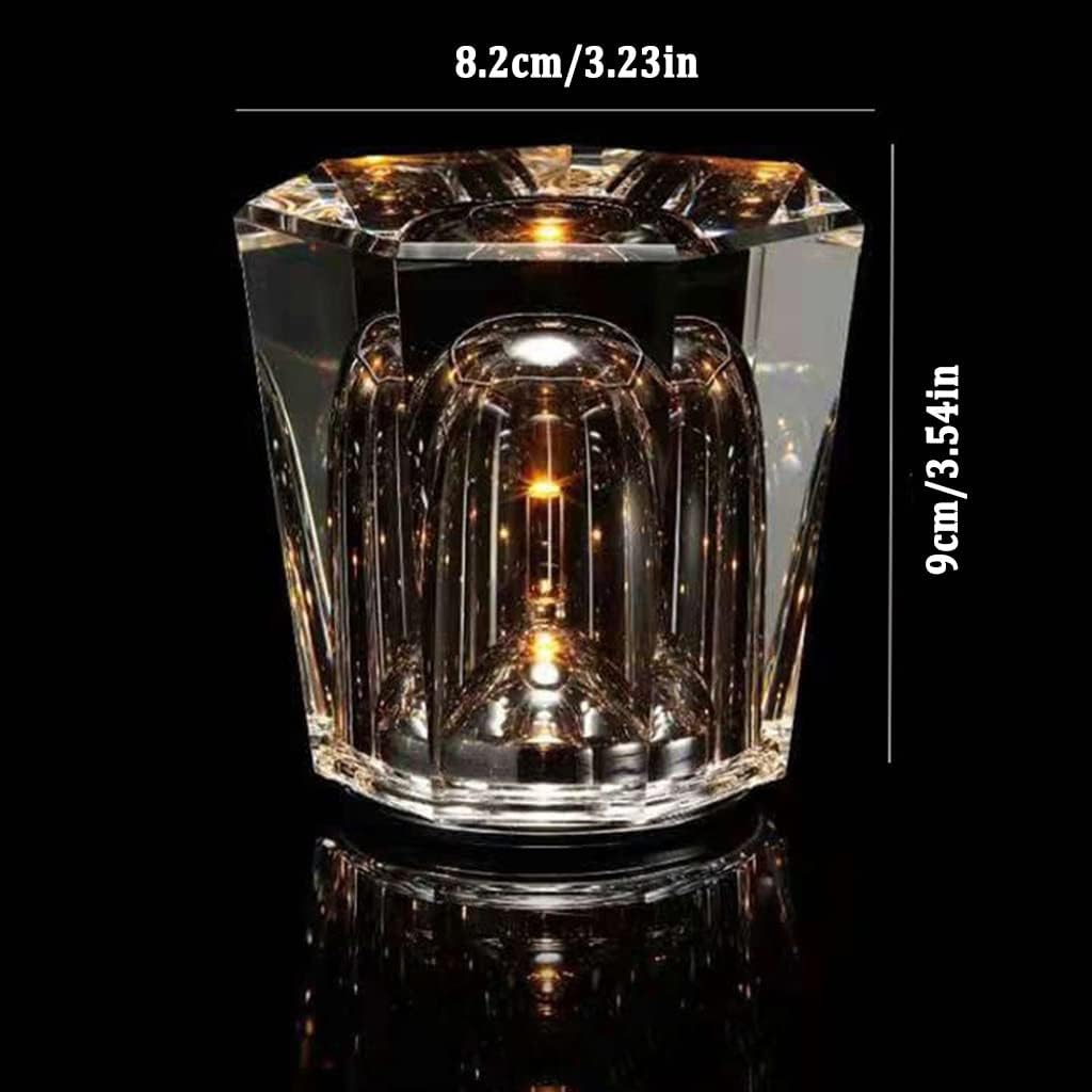 Crystal Table Lamp, Eye-Caring Night Light, 3 Color Lights Dimmerable Desk Lamp, Atmosphere Lamp for Kids, Baby, Living Room, Office (Color : Style3)