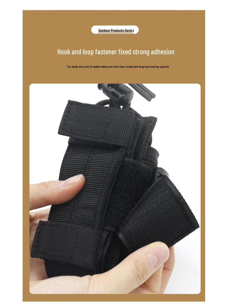Tactical Camouflage Walkie-Talkie Molle Pouch: Adjustable Military Waist Bag Accessory