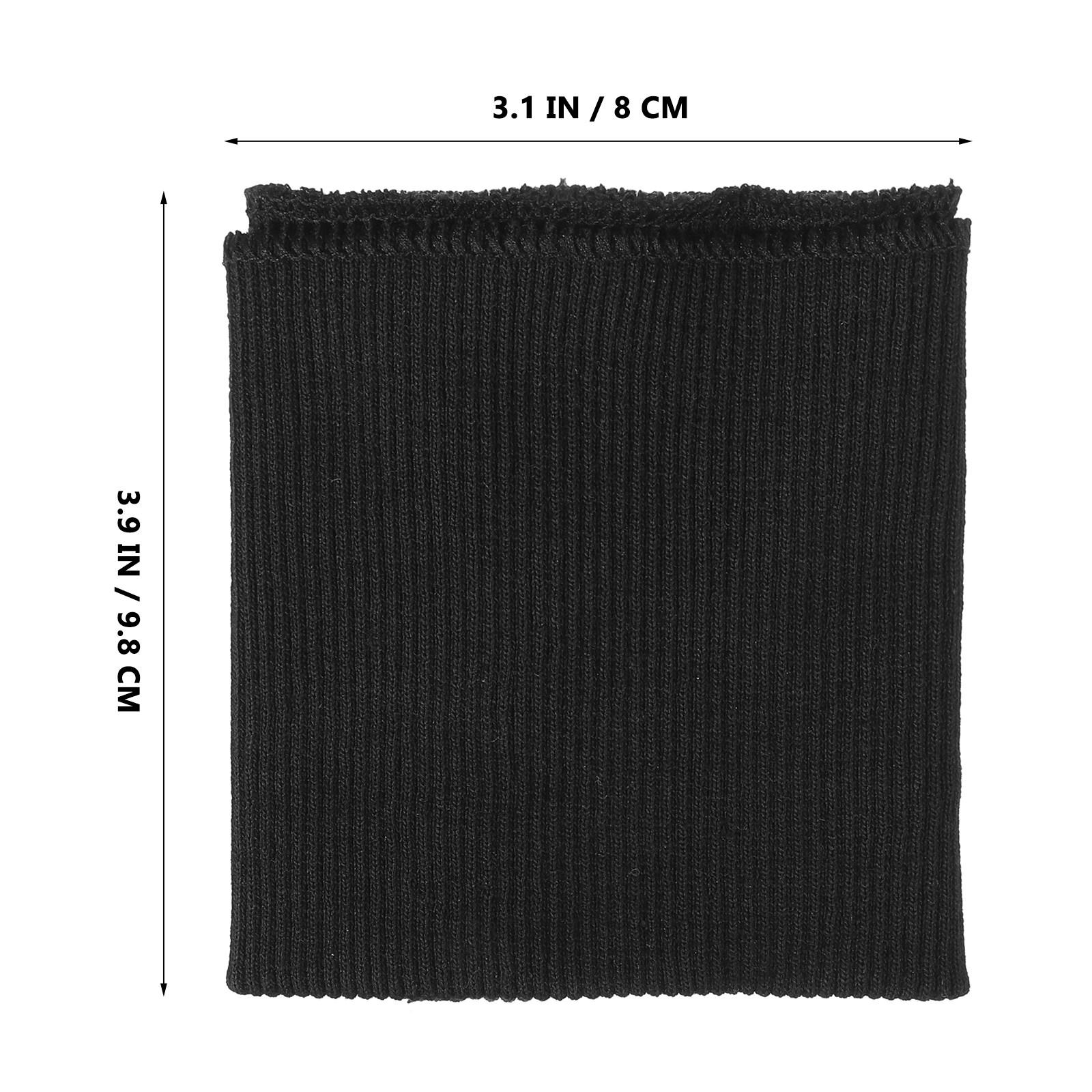 1 пара вязаный эластичный манжет-резинка для рукава, сменный манжет для куртки, спортивной одежды, DIY шитье, ремонт манжеты из рибаны, удлинитель other чёрный