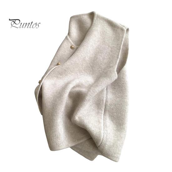 

Женский трикотажный жилет с круглым вырезом, без рукавов, на пуговицах, плотный эластичный, однотонный, с матовой текстурой, свободный свитер, пальто для весны, осени, зимы абрикосовый