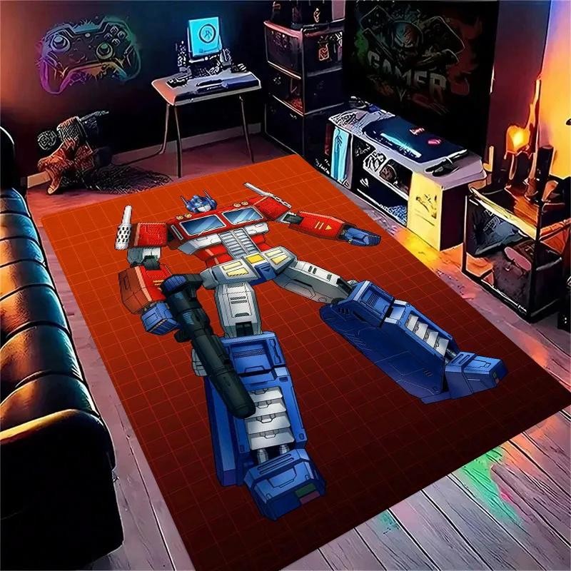 High-quality Cartoon T-Transformers Autobots 3D Bathroom Anti-Slip Mat Rugs for Home Kitchen Floor Decor Carpet