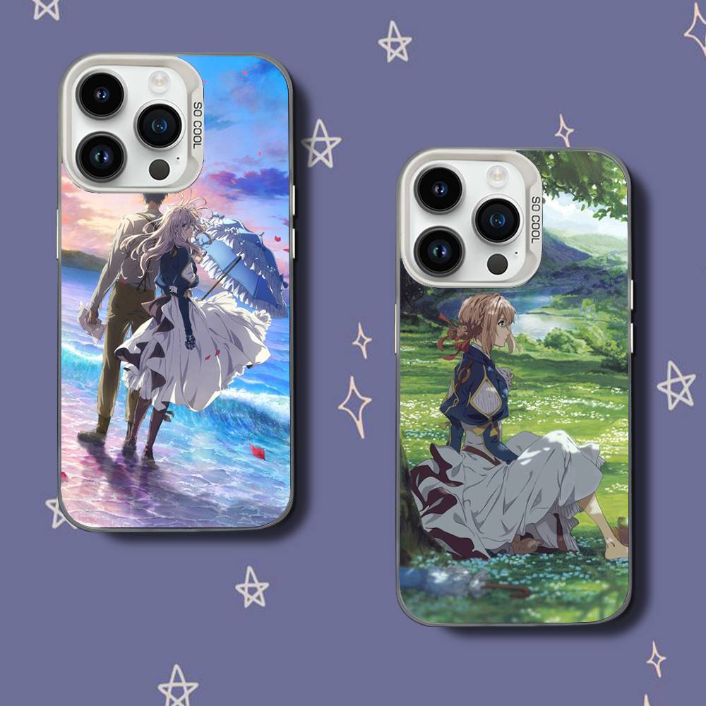 V-Violet Evergarden-es Phone Case For iPhone 17,16,15,14,13,12,11,Pro,XS,Max,Plus,Mini,SE White Candy Matte Shockproof Cover
