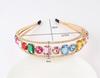 TREETIP Custom Logo Rhinestone Headband Three-layer Colorful Drop Shape Hair Accessories Women Bridal Japan Korean Style Retro