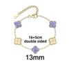 13MM Titanium Steel Four-leaf Clover Bracelet Small Fresh Fashion Petals 18K Does Not Lose Color Ladies Bracelet