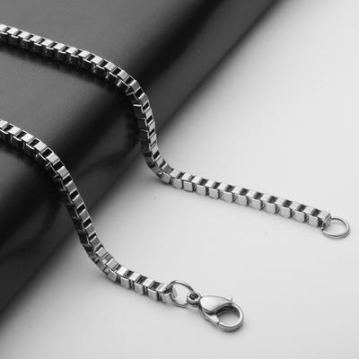 Collana in acciaio inossidabile con catena a catena Accessori da strada hip hop da uomo