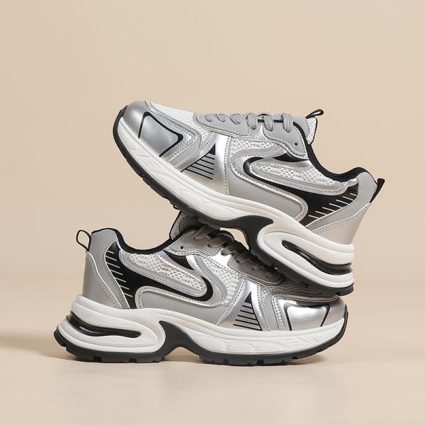 

Fashion Women s Sneakers Summer 2025 Shoes On Platform Tennis Female Woman-shoes New Thick Sole Fashion Silver Trainers Roses Womens Sne 35