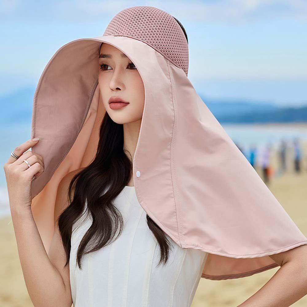Wide Brim Mountaineering Cap Breathable Hiking Bucket Hat Foldable Women Sun Cap  Famale