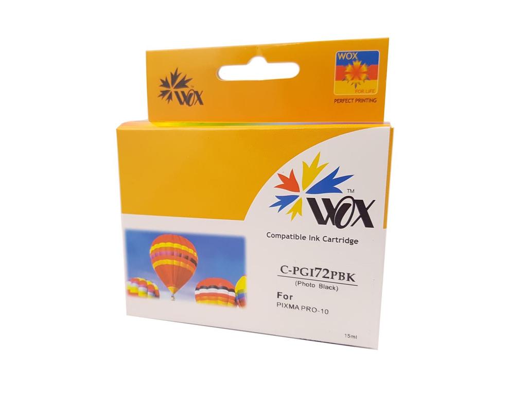 Wox Photo Black Ink Canon PGI72PBK Replacement 6403B001 PGI-72PBK