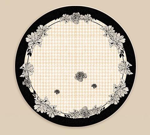 Light Luxury Carpets for Living Room Thick Plush Study Floor Mat Cream Style Bedroom Decor Round Carpet Fluffy Soft Bedside Rug