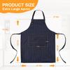 Adjustable Bib Apron Waterdrop Resistant with 2 Pockets Cooking Kitchen Aprons for Women Men Chef