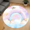1pc Rainbow Clouds Round Chair Mat Area Rug - Non-Slip, Floor Mat for Office, Bedroom, Home Decor Christmas Gift P0811342