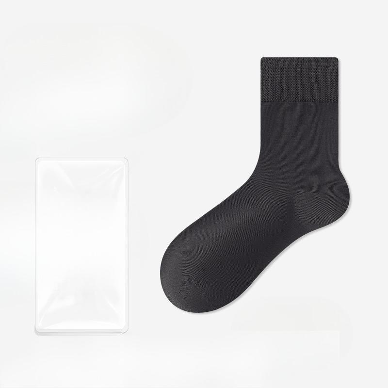 Male Autumn and Winter Commercial Cotton Anti Bacterial Sweat Absorption Deodorant Socks