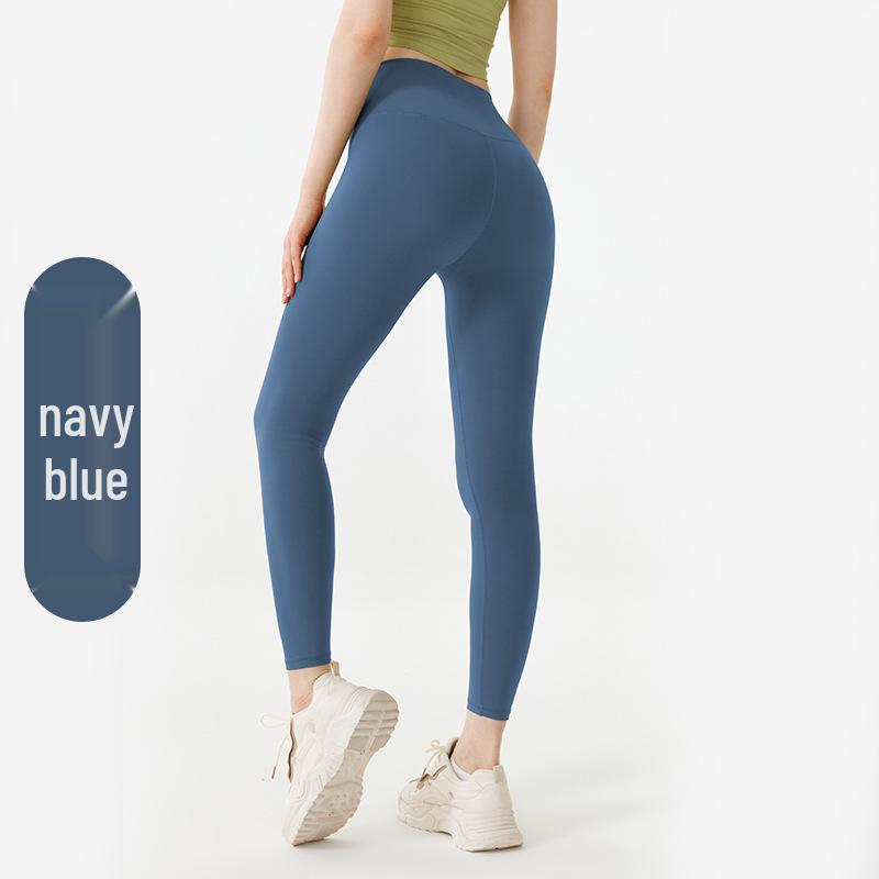 

Lycra High-Waist Butt Lift Yoga Pants – No Lines, Solid Color Fitness Wear for Women Small