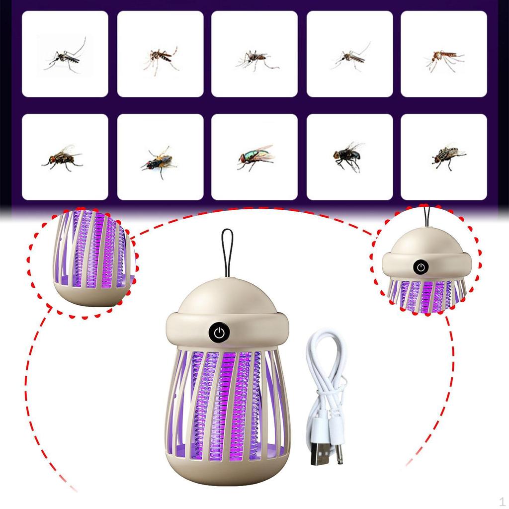 Bug Zapper Rechargeable Portable Lighting Lamp Trap for Backyard Garden Yard