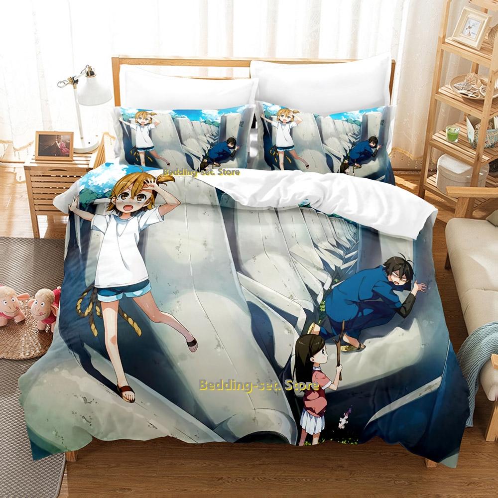 New Barakamon Bedding Set Single Twin Full Queen King Size Bed Set Adult Kid Bedroom Duvetcover Sets 3D Anime Bed Sheet Se