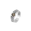 New Arrival Retro Eagle's Wings Star Design Thai Silver Men Hip Hop Punk Party Ring Jewelry for Male Christmas Gifts No Fade