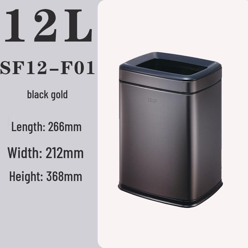 50L Stainless Steel Commercial Trash Can with Large Foot Pedal for Hotels and Shopping Malls