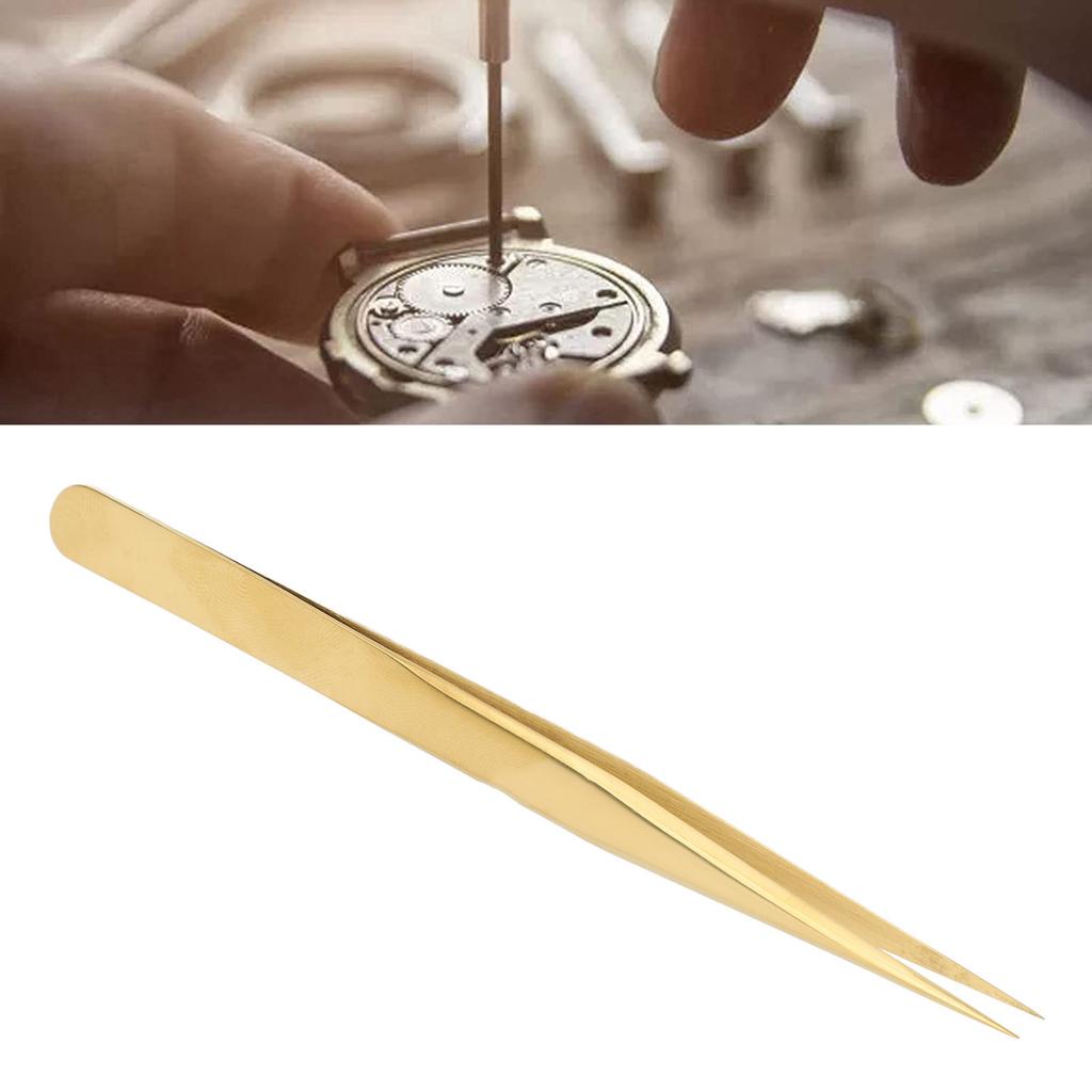 Nástroj na opravu hodinek Pinzeta Přesná pinzeta Nerezová špičatá pinzeta pro začátečníky i profesionály