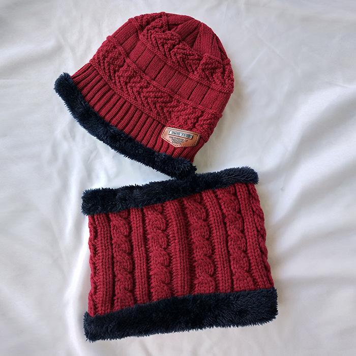 Boys Winter Hats and Scarves Set Boys Girls Add Thick Hats and Necklaces In Autumn Cute Baby Hats for Children Ages 3-12Years