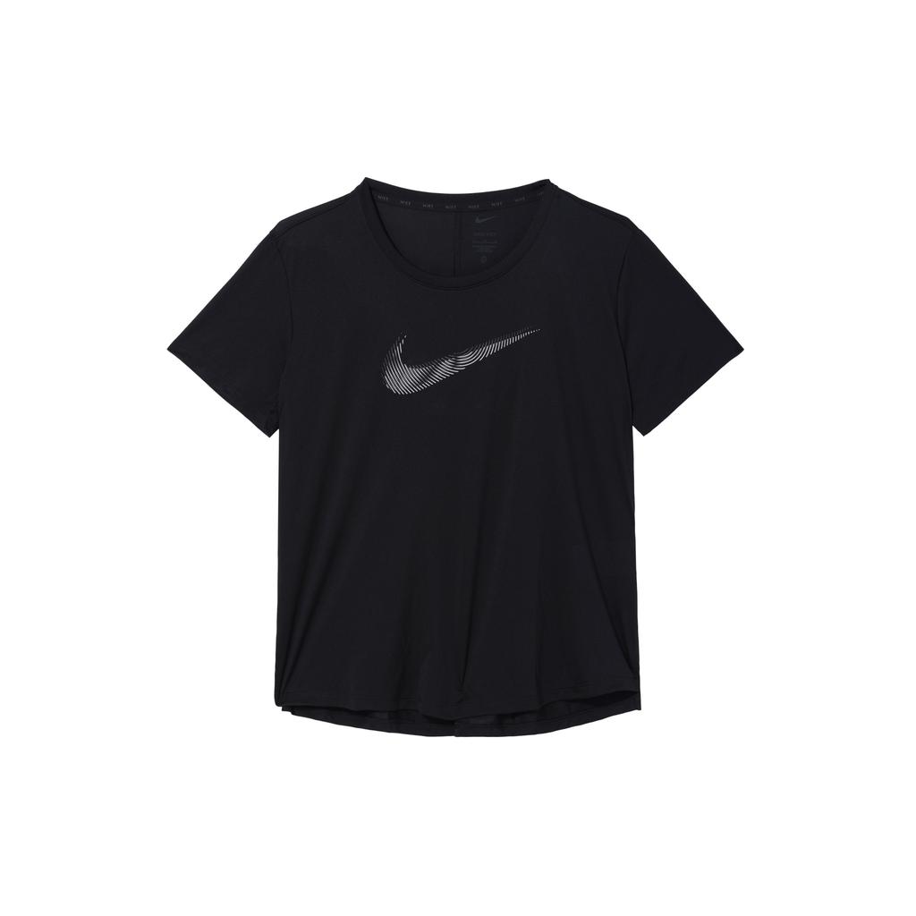 New Nike Dri-FIT Swoosh Women's Short-Sleeve Running Top Black FB4697-010