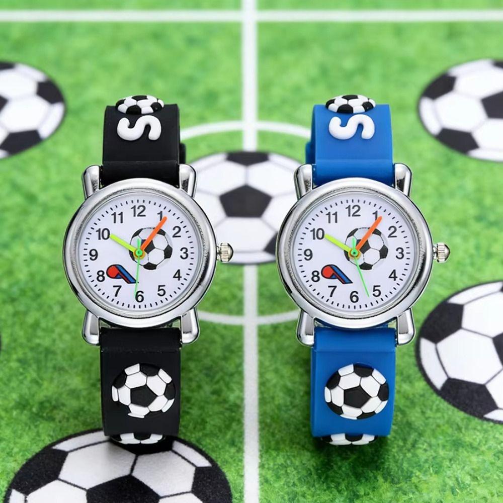 3D Fußball Fußball Quarzuhr Armbanduhr Kinder Sportuhr Für Jungen und Mädchen Kinder Schüler