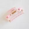 MERRYMOTIVE Twinkle Square Hair Claw (Clear Pink)